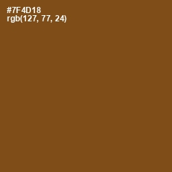 #7F4D18 - Raw Umber Color Image