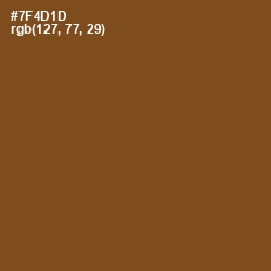 #7F4D1D - Raw Umber Color Image