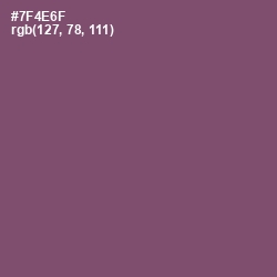 #7F4E6F - Salt Box Color Image