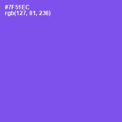 #7F51EC - Fuchsia Blue Color Image