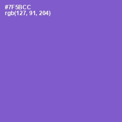 #7F5BCC - Fuchsia Blue Color Image