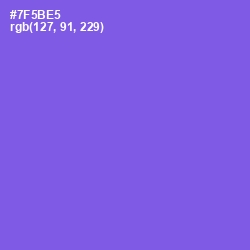 #7F5BE5 - Moody Blue Color Image