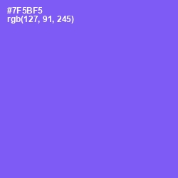 #7F5BF5 - Moody Blue Color Image