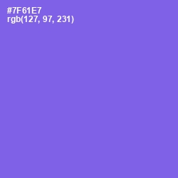 #7F61E7 - Moody Blue Color Image