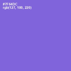 #7F64DC - Moody Blue Color Image