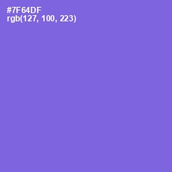 #7F64DF - Moody Blue Color Image