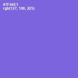 #7F64E1 - Moody Blue Color Image