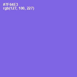 #7F64E3 - Moody Blue Color Image