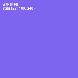 #7F64F0 - Moody Blue Color Image