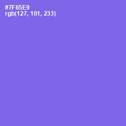 #7F65E9 - Moody Blue Color Image