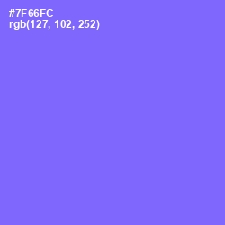 #7F66FC - Moody Blue Color Image