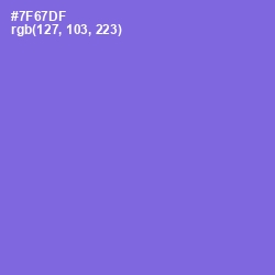 #7F67DF - Moody Blue Color Image