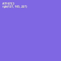 #7F67E3 - Moody Blue Color Image