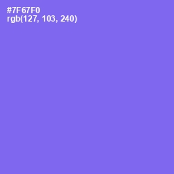 #7F67F0 - Moody Blue Color Image