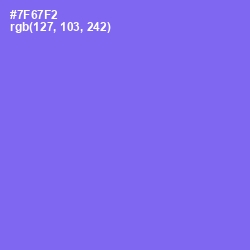 #7F67F2 - Moody Blue Color Image