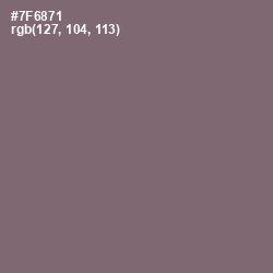 #7F6871 - Old Lavender Color Image