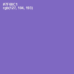 #7F68C1 - Blue Marguerite Color Image