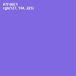 #7F68E1 - Moody Blue Color Image