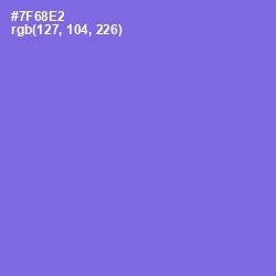 #7F68E2 - Moody Blue Color Image