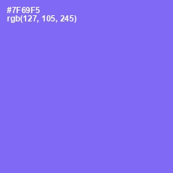 #7F69F5 - Moody Blue Color Image