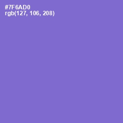 #7F6AD0 - Moody Blue Color Image