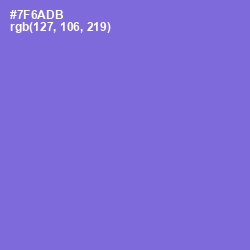 #7F6ADB - Moody Blue Color Image