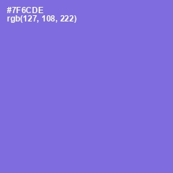 #7F6CDE - Moody Blue Color Image