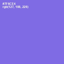 #7F6CE4 - Moody Blue Color Image