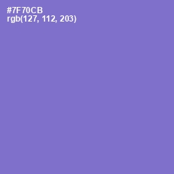 #7F70CB - Moody Blue Color Image