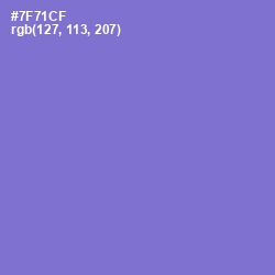 #7F71CF - Moody Blue Color Image