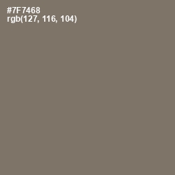#7F7468 - Limed Ash Color Image