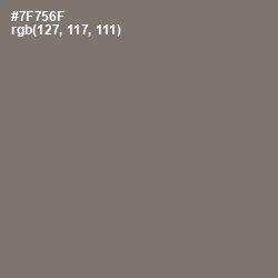#7F756F - Limed Ash Color Image