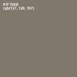 #7F786B - Limed Ash Color Image