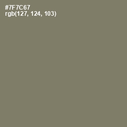 #7F7C67 - Limed Ash Color Image