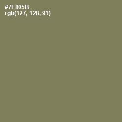 #7F805B - Glade Green Color Image