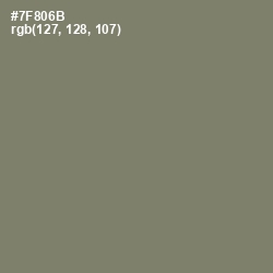 #7F806B - Camouflage Green Color Image