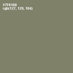 #7F8168 - Camouflage Green Color Image