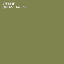 #7F844F - Glade Green Color Image
