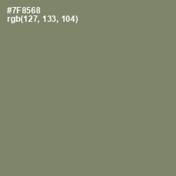 #7F8568 - Camouflage Green Color Image