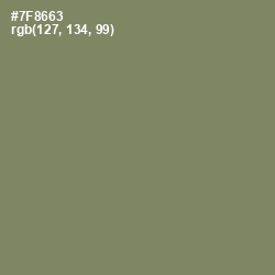 #7F8663 - Flax Smoke Color Image