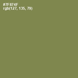 #7F874F - Glade Green Color Image