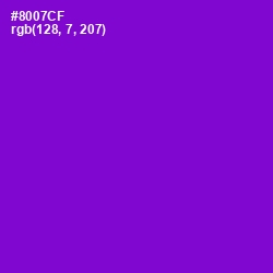 #8007CF - Electric Violet Color Image