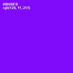 #800BFB - Electric Violet Color Image