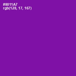 #8011A7 - Violet Eggplant Color Image