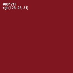 #80171F - Falu Red Color Image