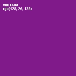 #801A8A - Violet Eggplant Color Image
