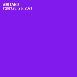 #801AED - Electric Violet Color Image