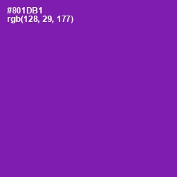 #801DB1 - Violet Eggplant Color Image