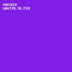 #801EE8 - Electric Violet Color Image