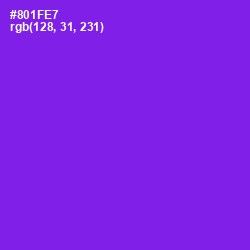 #801FE7 - Electric Violet Color Image